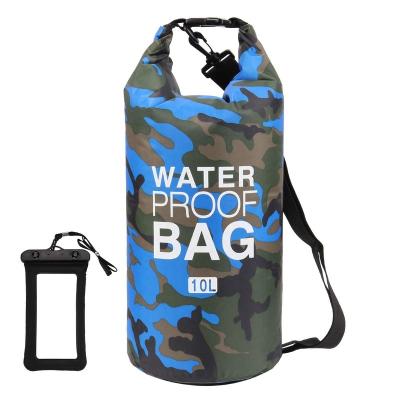 China Wholesale custom logo 5l 10l 20l 30l high quality outdoor custom made PVC tarpaulin waterproof bag travel camouflage dry bag for sale