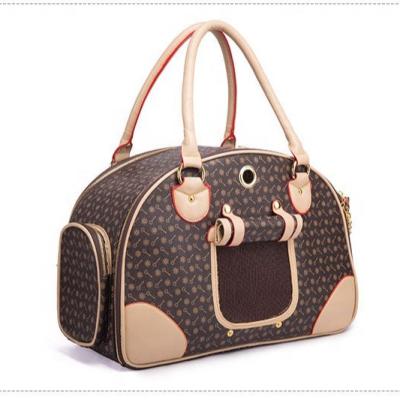 China Custom Multifunctional Light Weight Canvas Pet Cat Dog Carrier Tote Travel Comfortable Breathable Luxury Bag For Dog for sale