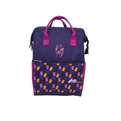 China Large Capacity Waterproof Portable Wholesale Purple Baby Diaper Bag For Women for sale