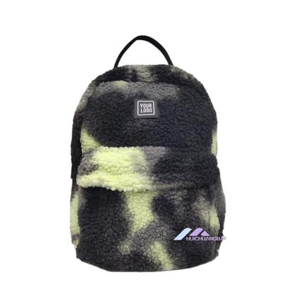 China Hot Women Tie Dye Sherpa Bag Hoopa Winter Heirloom Backpack Soft Stylish Solrock Plush Comfortable Backpack for sale