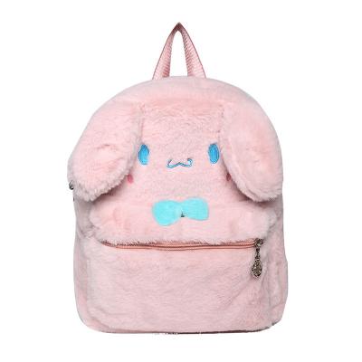 China 2022 Japan Portable Cartoon Cute New Arrival Central Institute of Statistics Rabbit Plush Bag Sherpa Backpack For Kids for sale