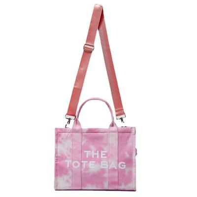 China Hot New Fashion Tie Dye Heavy Cotton Womens Canvas Tote Bags for sale