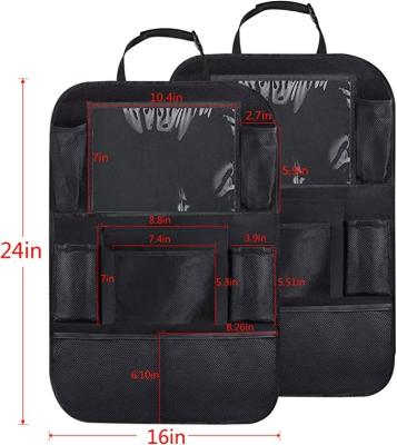 China Black Waterproof Organizer Hanging Ba Car Backseat Cover Protector Vehicles Luggage Storage Bag Seat Large Capacity Car Backseat Organizer for sale