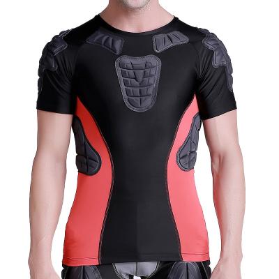 China Shirts & Tops Padded Shirts Short Sleeve Compression Protector Shirt For Soccer Muttahida Majlis-e-Amal Baseball Hockey Football for sale