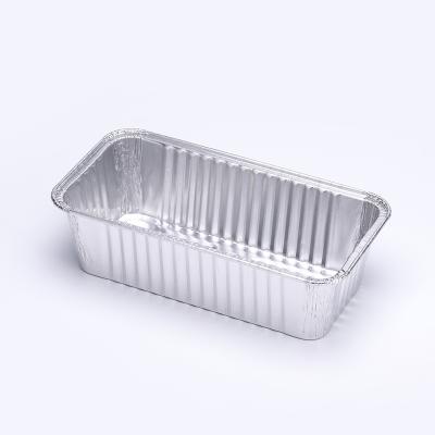 China 1100Ml Food Aluminum Foil Container 2Lb Deep Bread Pan Rectangle Alu Foil Containers for sale