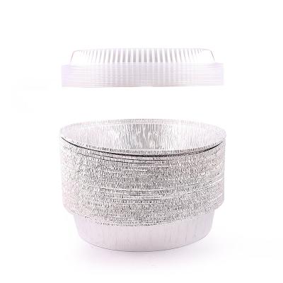 China Disposable Aluminum Food Pans Tray Round Foil Take Out Containers For Food for sale