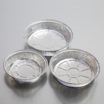 China Food New Listing Round Aluminum Container Disposable Lunch Box Aluminum Foil Blank Dish for sale