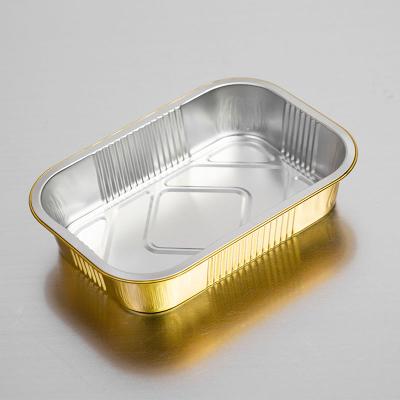 China Modern Rectangle Airline Microwaveble Food Grade Aluminum Foil Storage Container for sale