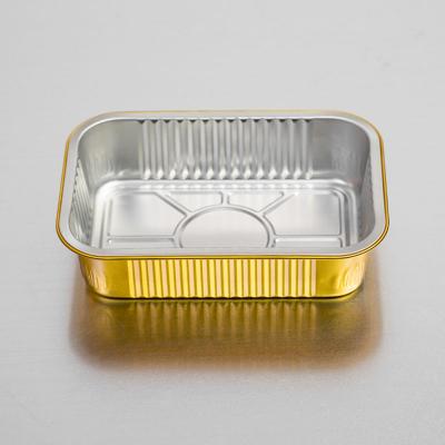 China Modern Aluminum Foil Food Packaging Container Smooth-Wall Airline Catering Trays With Lids for sale