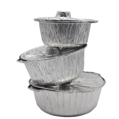 China High Quality Disposable Food Packing Meat Wrapping Aluminum Foil Jar Container for sale