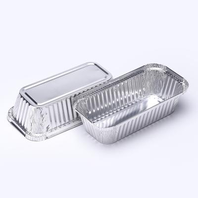 China Disposable 800ml Aluminum Foil Baking Lunch Box / Normal Deep Steamer Foil Container for sale