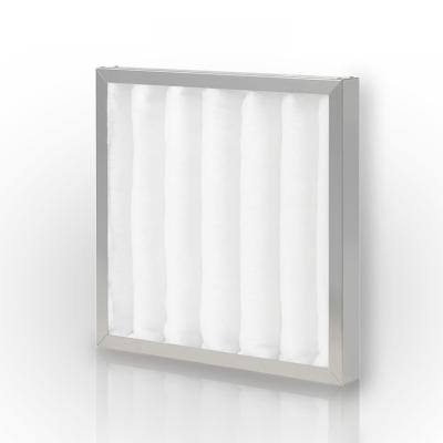 China High Quality Eco-friendly G4 Aluminum Alloy Frame Pleated Panel Air Filter For HVAC System Pre Filter for sale