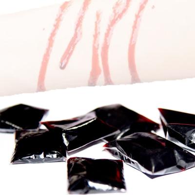 China Shaped Artificial Fake Blood Halloween Filming Simulation Props Artificial Fake Blood Bag For Festival Pranks for sale