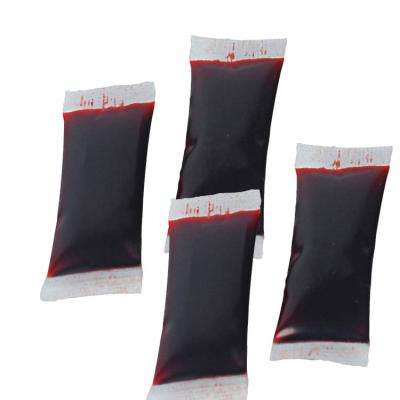 China Shaped 2ml 5ml 10ml 20ml 40ml 80ml Halloween Makeup Bagged Fake Blood Realistic Vampire Edible Fake Blood for sale