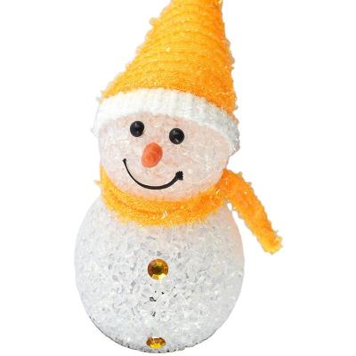 China Rubber Plastic Rice Ball Snowman Led Light Garden Courtyard Landscape Lamp Decoration Christmas Waterproof Solar Lights for sale