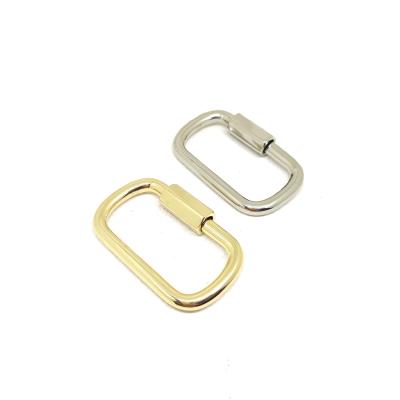 China Hot Selling Special Metal Zinc Alloy Metal For Decorative Key Ring Handbag Use With Screw Carabiner for sale