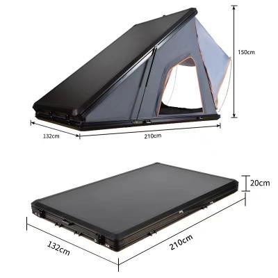 China Extended Type Outdoor Rich Camping Hard Shell Roof Top Tent Aluminum Clamshell Glamping SUV Car Tent Truck for sale