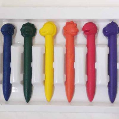 China Beeswax Crayon Dinosaur Shape Unicorn Shape Crayon Beeswax Material Washable Erasable for sale