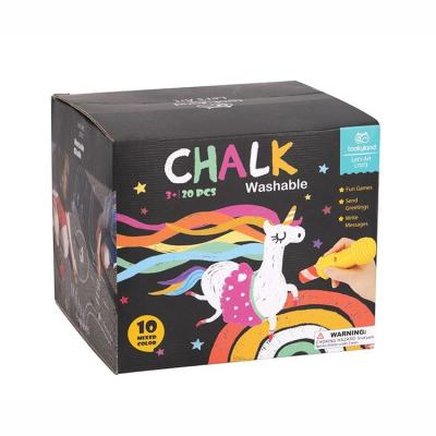 China China Non-Toxic Assorted 20 Colors Kids Drawing Art Outdoor Fun Dustless Jumbo Washable Sidewalk Chalk for sale