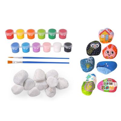 China China Children's Educational DIY Toys Set Art and Crafts Rock Painting Kit for Kids with 12 Color for sale