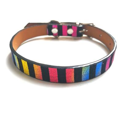 China Factory Direct Selling Pu Leather Fashion Pet Colorful Pull Collar Adjustable Collar For Cats Dogs for sale