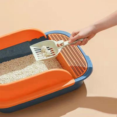 China Large Capacity Customized Stored Cat Litter Box Cat Toilet Removable for sale