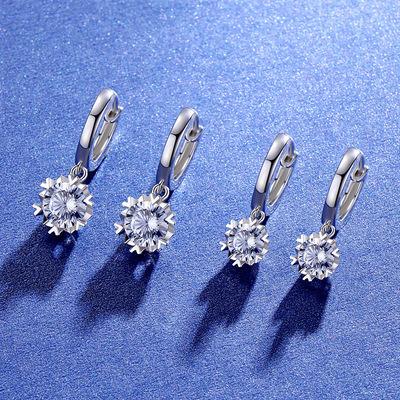 China FASHIONABLE Wholesale Bulk Sterling Silver Custom 925 Moissanite Earring Ladies Designer Jewelry Earring for sale