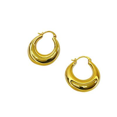 China FASHIONABLE pride poular pair bulky set for women gold hoop earrings wholesale 18k gold plated for sale