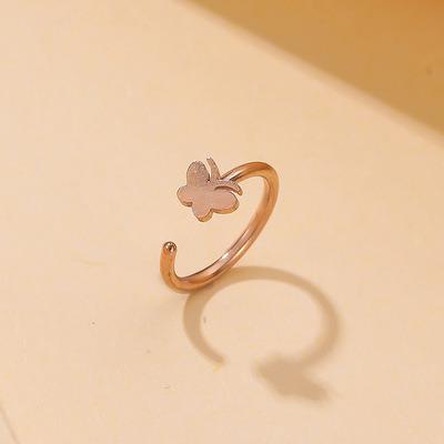 China FASHIONABLE Butterfly Gold Nose Rings Sellers Nose Ring Clip On Face for sale