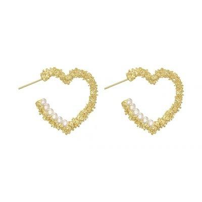 China TRENDY Earings For Women 2021 Fashion Korean Luxury High Quality Silver Heart Circle Unique Butterfly Earrings Jewelry for sale