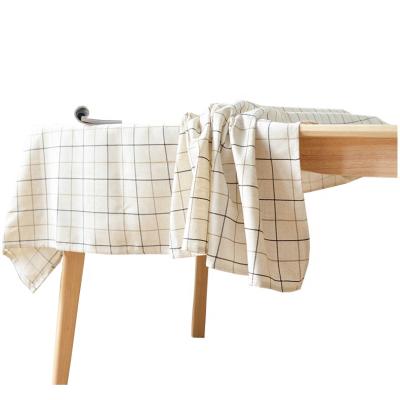 China Tablecloth Waterproof Chinese Linen Clothes Plaid Table Cloth for sale