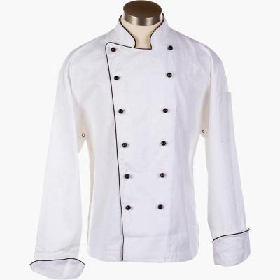 China restaurant & Wholesale custom white chef logo design bar embroidery chef uniform restaurant uniform jackets for sale