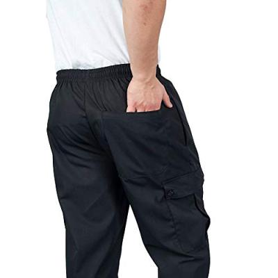 China Cheapest Custom Anti-static Printing Chef Pants Restaurant Chef Uniform Design With Pockets for sale