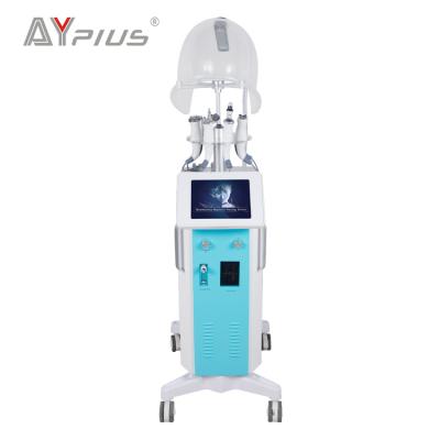 China Ultrasound Facial Water Hydraulic Wrinkle Remover AYJ-Y19(CE) 93% Oxygen Care Jet Device RF Therapy Machine Skin Hydrate for sale