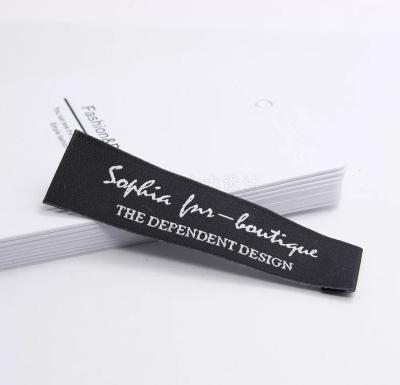 China Sustainable 505 Double Page Woven Label Hot Selling Clothing Neck Label for sale