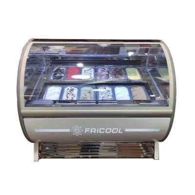 China Commercial Refrigerated 500L Small Display Freezer For Ice Cream 7.5 AMPS for sale