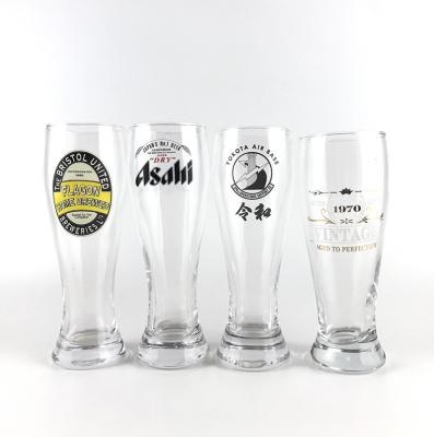 China Wholesale Customized Beautiful Size Transparent Beer Glass For Drinking for sale