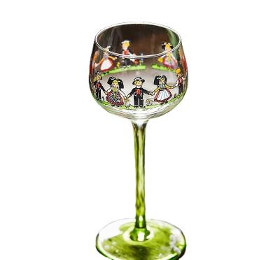 China Long Stem Red Wine Cup Glass Alsace Thug Cup Nordic Style Goblet for sale