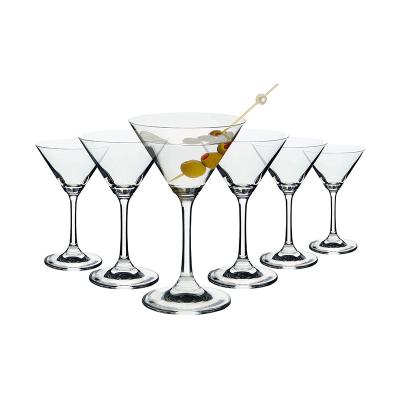 China Long Stem Hand Blown Bar Glassware Martini Margarita Clear Cocktail Glass for sale