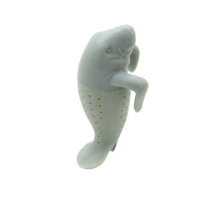 China 100% Viable High Quality Food Grade Manatee Silicone Tea Infuser Tea Strainer Bags Set Sea Lion Tea Infuser for sale