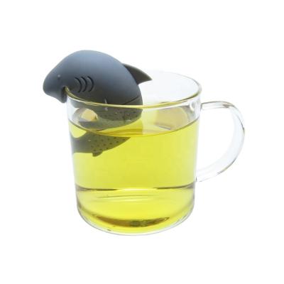 China Viable Cute Animal Shark Tea Infuser Silicone Tea Strainer-Ideal Gift For Tea Lovers for sale