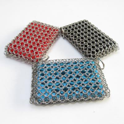 China New Design 2020 Sustainable Amazon Hot Sale Chainmail Friction Pad For Cast Iron Skillet for sale