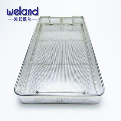 China Lightweight 304 Stainless Steel Rectangle Surgical Instrument Disinfection Basket/Wire Medical Cleaning Mesh Basket /laboratory Baskets for sale