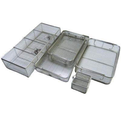 China Sustainable Stainless Steel Electropolished Mesh Basket With Locking Lid for sale