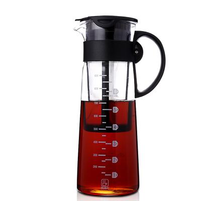 China Factory Sale Sustainable Coffee Maker 900ml Fast Cold Iced Coffee Glass Cold Brew Maker for sale