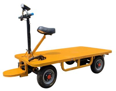 China Engineering Works Changli Electric Warehouse Turning Flat Plate Electric Four Wheel Trailer Electric Trolley for sale