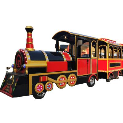 China Mini Train Amusement Park Rides Battery Operated Mini Electric Trackless Train For Kids Entertainment Track Train For Kids 3275*1023*2120mm for sale