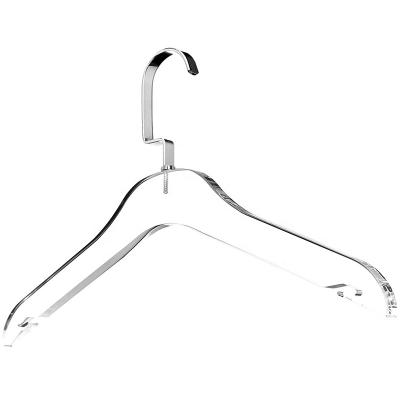 China Factory wholesale clear hanger with custom acrylic metal hook hanger for sale