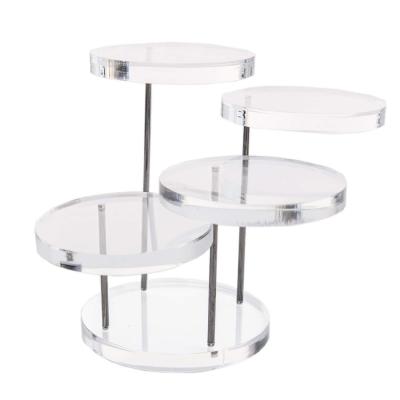 China Luxury Circular Jewelery Display Clear Acrylic Jewelry Display Stand for sale