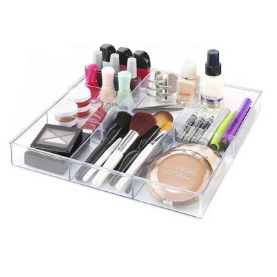 China Cosmetics Organizer Tray Factory Custom Lucite Acrylic Divider Tray Custom for sale